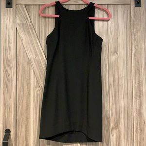 Elizabeth and James Asymmetrical Black Mini Dress